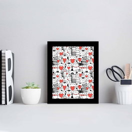 Wallity SCT-089 Cuadro decorativo enmarcado en mdf multicolor